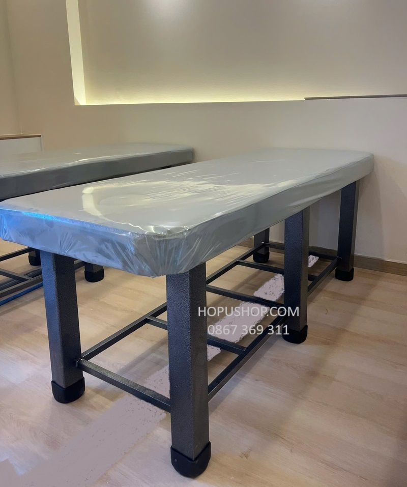 GIƯỜNG MASSAGE CHÂN SẮT TO