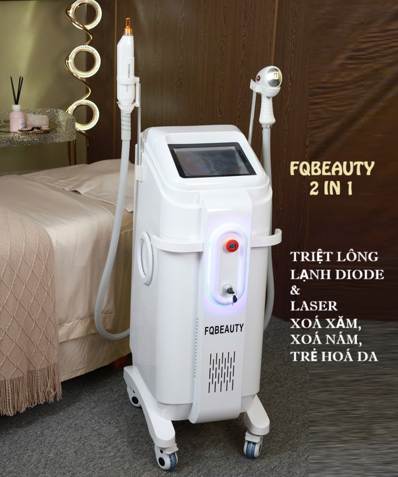 Máy triệt lông và Laser xoá xăm 2in1 FQBEAUTY
